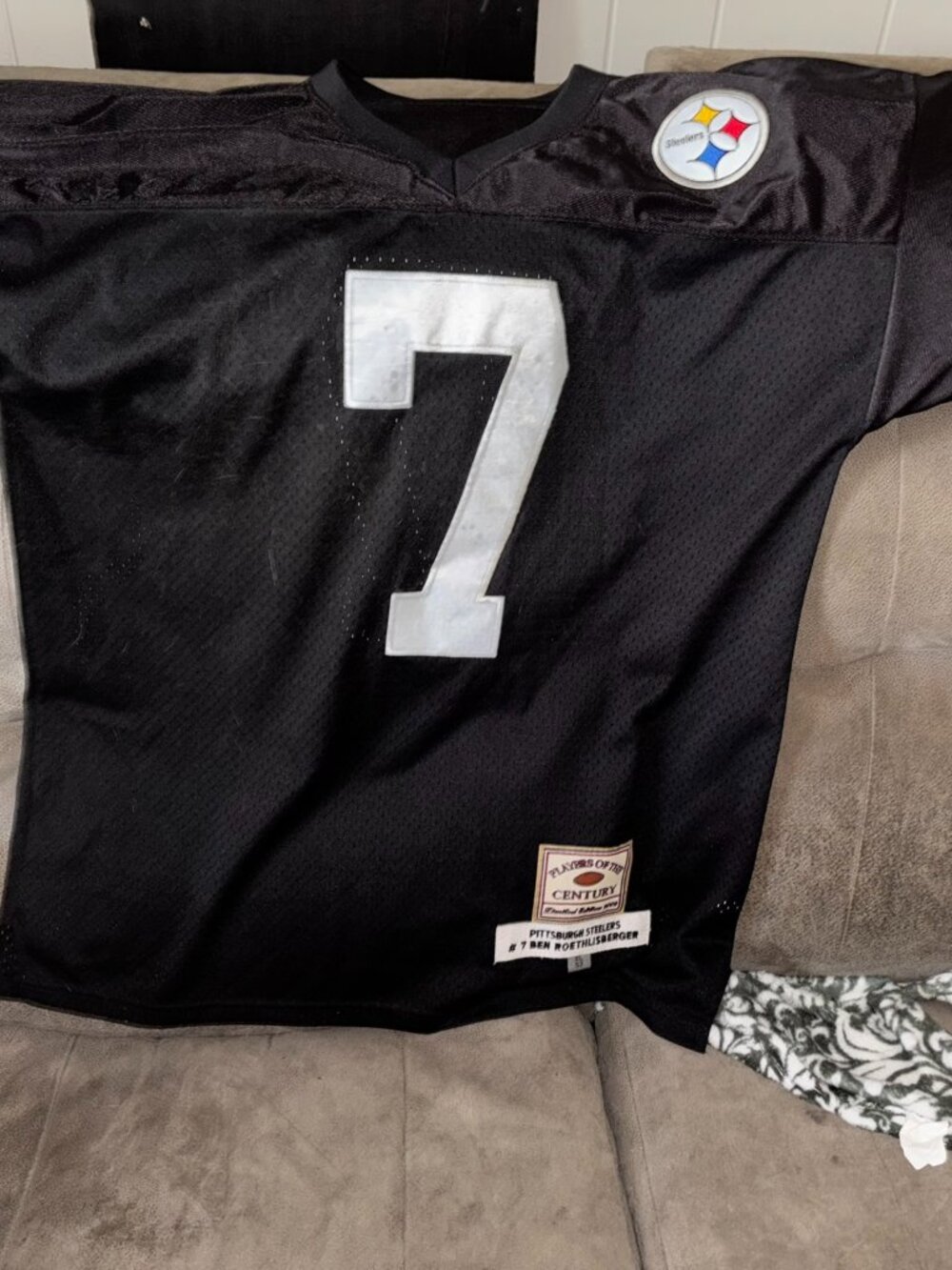 Pittsburgh Steelers Football Jersey #7 Ben Roethlisberger Players of the Century